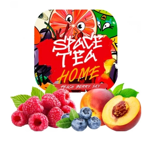 Чайная смесь Space Tea Home Peach Berry Sky (Персик Ягода Скай) 40 грамм  в интернет магазине кальянов фото 1