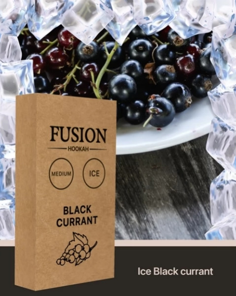 Табак Fusion Medium - Ледяная Черная Смородина (Ice Black Currant) 100 Грамм  в интернет магазине кальянов фото 1