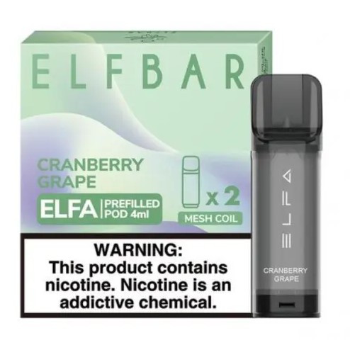 Картридж Elf bar ELFA 4ml Cranberry Grape (Клюква Виноград)  в интернет магазине кальянов фото 1