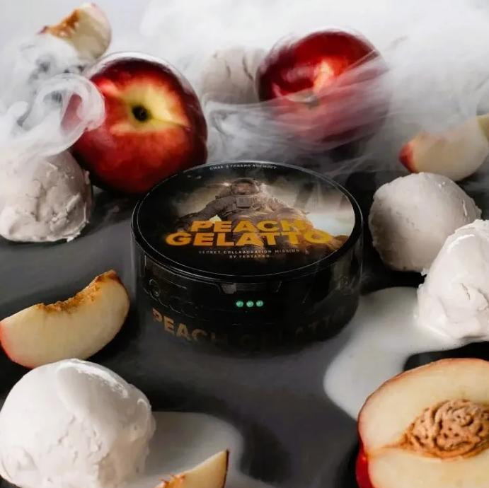 Табак 420 Dark Line Peach Gelatto (Персик, Мороженое) 100 грамм в интернет магазине кальянов фото 1