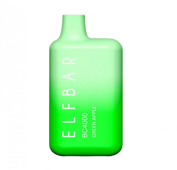 Одноразовая Pod система Elf Bar BC4000 Green Apple (Кислое зелёное яблоко) в интернет магазине кальянов фото 1
