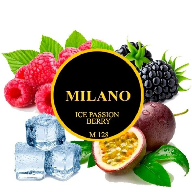 Табак Milano Ice Passion Berry M128 (Ягода Маракуйя Лед) 50 Гр    в интернет магазине кальянов фото 1