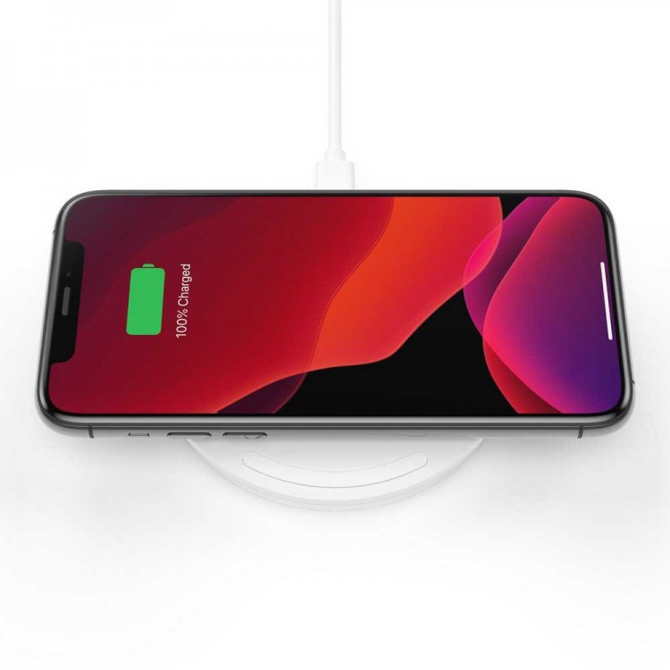 Беспроводное зарядное устройство Belkin Pad Wireless Charging Qi, 10W, white в интернет магазине кальянов фото 6