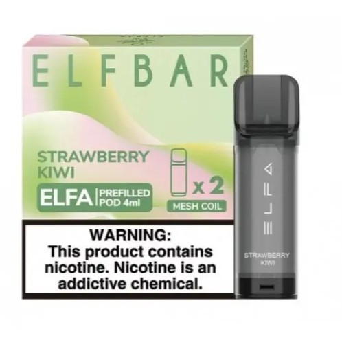 Картридж Elf bar ELFA 4ml Strawberry Kiwi (Клубника, Киви)  в интернет магазине кальянов фото 1