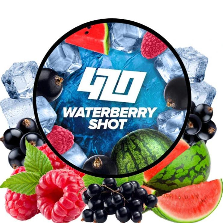 Табак 420 Dark Line Waterberry Shot (Арбуз, Лед, Малина, Черная смородина) 100 грамм в интернет магазине кальянов фото 1
