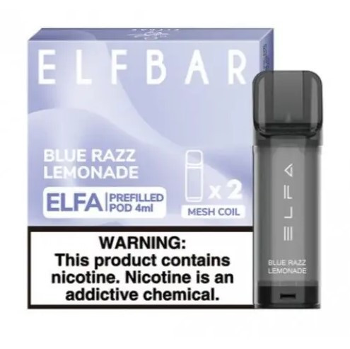 Картридж Elf bar ELFA 4ml Blue Razz Lemonade (Блю Разз Лимонад)  в интернет магазине кальянов фото 1