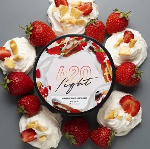 Табак 420 Light Клубничный Мильфей 100 грамм   