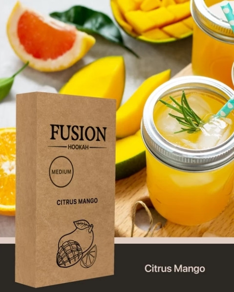 Табак Fusion Medium - Цитрус Манго (Citrus Mango) 100 Грамм  в интернет магазине кальянов фото 1