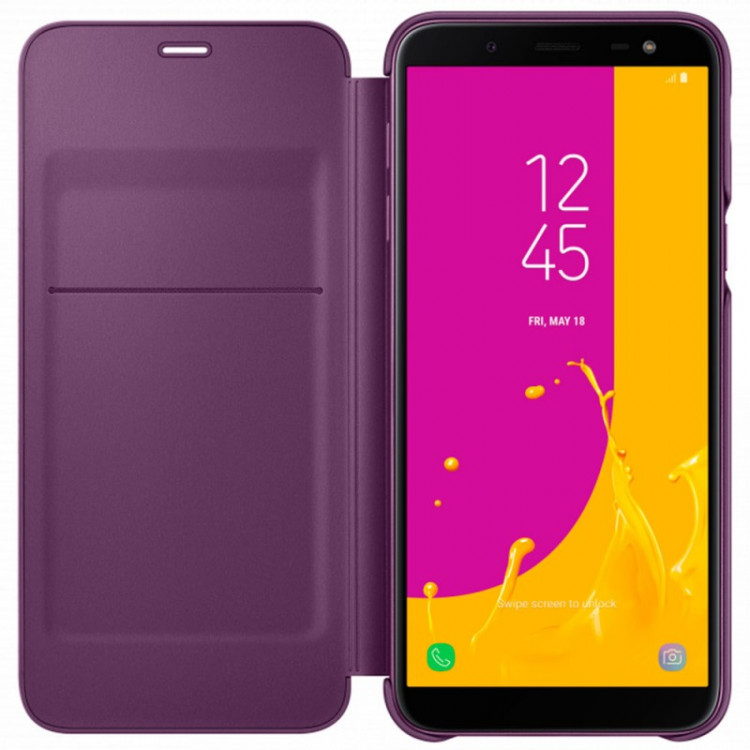 ЧЕХОЛ-КНИЖКА ДЛЯ SAMSUNG GALAXY J6 2018 WALLET COVER EF-WJ600CEEGRU, ЦВЕТ ПУРПУРНЫЙ в интернет магазине кальянов фото 5