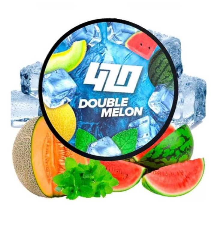 Табак 420 Frost Line Double Melon (Дыня Арбуз Мята) 100 грамм в интернет магазине кальянов фото 1