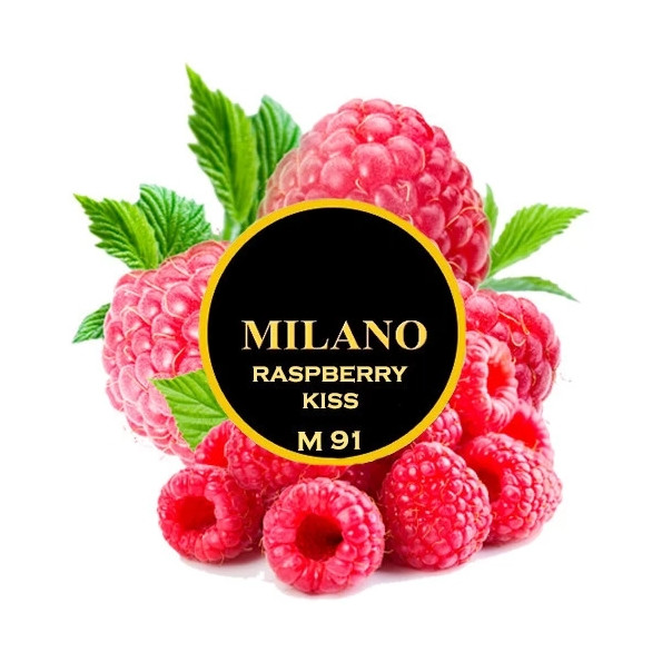 Табак Milano Raspberry Kiss M91 (Малина Кисс) 100 грамм  в интернет магазине кальянов фото 1