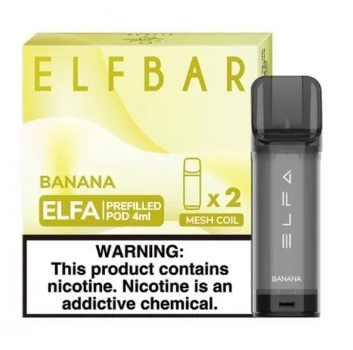 Картридж Elf bar ELFA 4ml Banana (Банан)  в интернет магазине кальянов фото 1