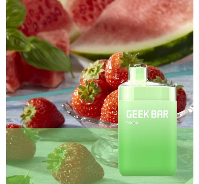 Одноразовая pod-система Geek Bar B5000 Strawberry Watermelon Bubblegum в интернет магазине кальянов фото 1