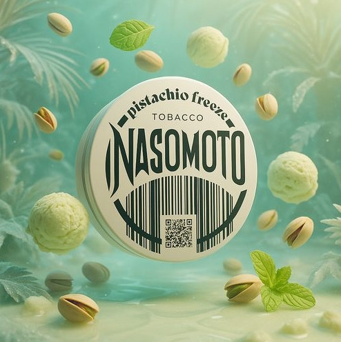 Табак Nasomoto Pistachio Freeze (Писташио Фриз) 100 грамм в интернет магазине кальянов фото 1