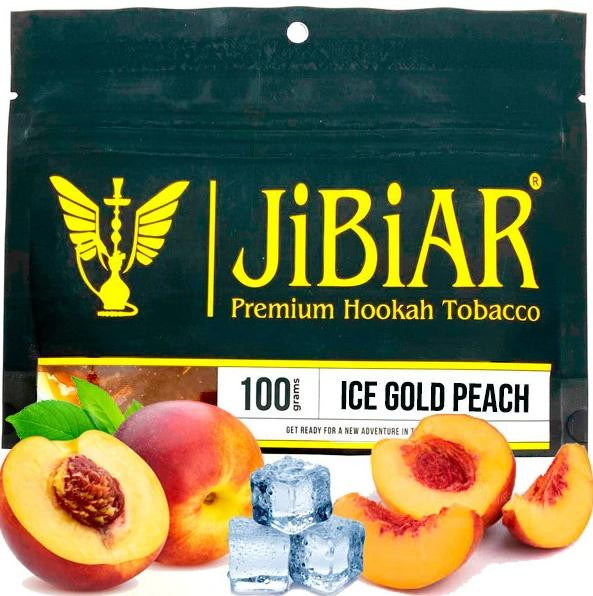 Табак JIBIAR Ice Gold Peach (Лед Голд Персик) 100 грамм в интернет магазине кальянов фото 1