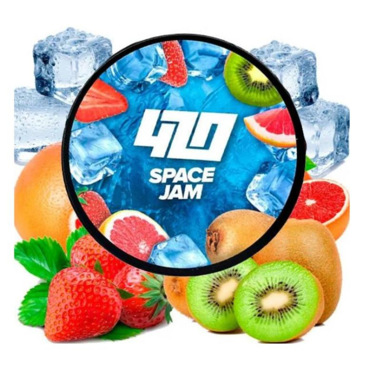 Табак 420 Frost Line Space Jam (Грейпфрут Клубника Киви) 100 грамм в интернет магазине кальянов фото 1