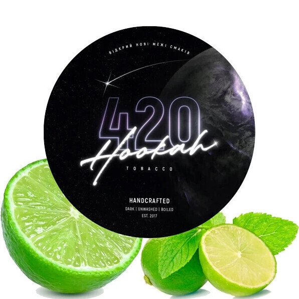 Табак 420 Dark Line Lime (Лайм) 40 грамм  в интернет магазине кальянов фото 1