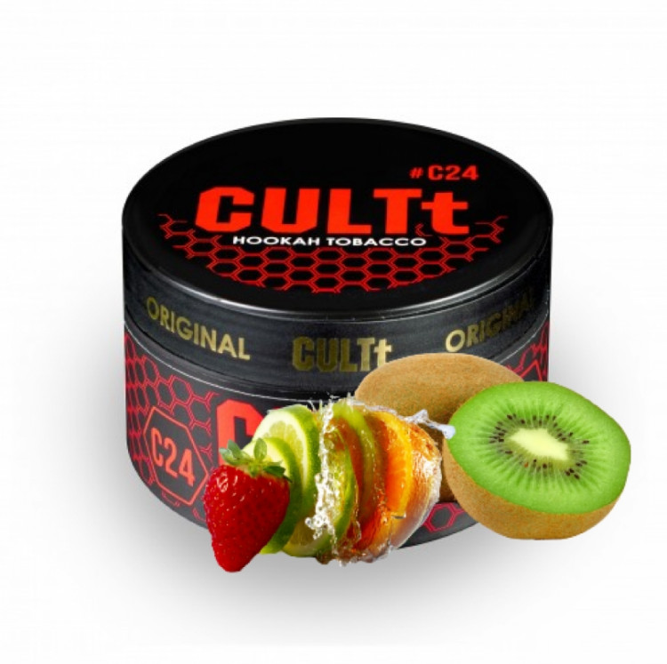 Табак CULTt C24 Strawberry Kiwi Lime (Клубника Киви Лайм) 100 грамм в интернет магазине кальянов фото 1