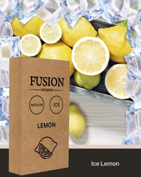 Табак Fusion Medium - Ледяной Лимон (Ice Lemon) 100 Грамм в интернет магазине кальянов фото 1