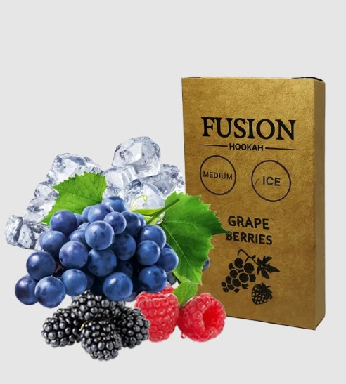 Табак Fusion Medium - Ice Grape Berries (Лед Виноград Ягоды) 100 грамм 