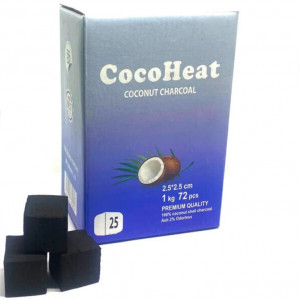 Уголь кокосовый CocoHeat 1кг 72 кубика в упаковке