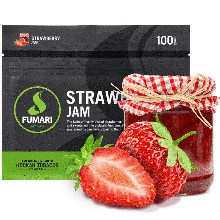 Табак Для Кальяну Fumari Strawberry / Полуниця 100 Грамм (репліка) 