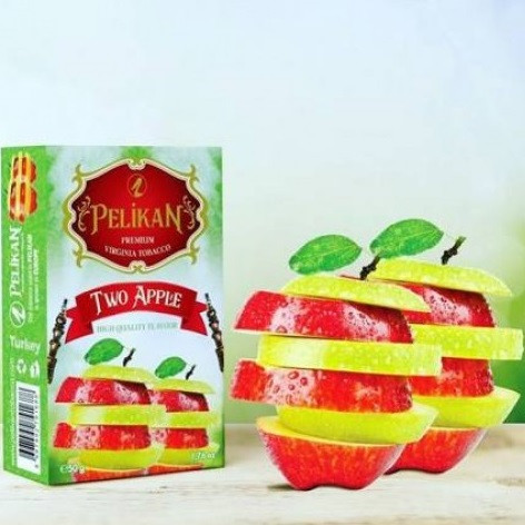 Табак Pelikan Two Apple (Двойное Яблоко) 50 грамм   в интернет магазине кальянов фото 1