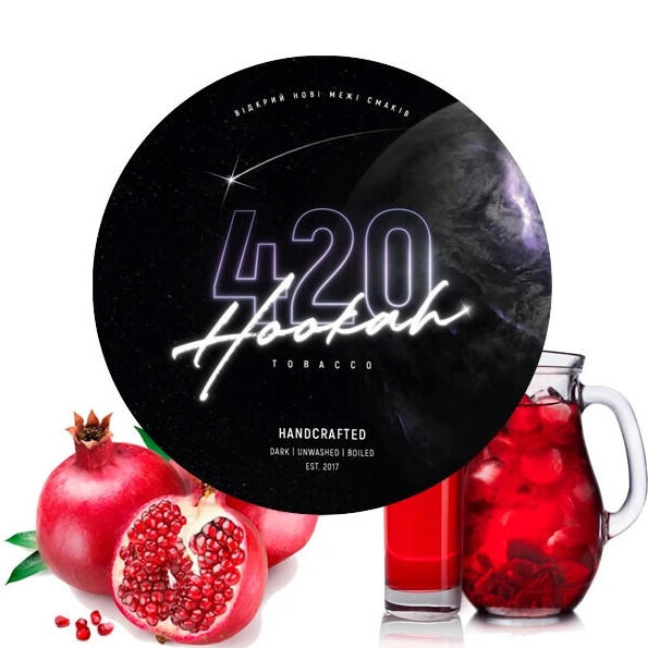 Табак 420 Dark Line Pomegranate Mors (Гранат Морс) 40 грамм в интернет магазине кальянов фото 1