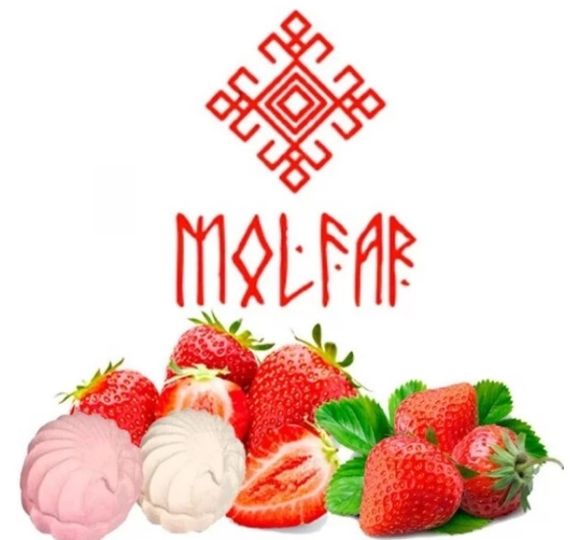 Табак Molfar Virginia Клубничный Зефир 40 грамм  в интернет магазине кальянов фото 1
