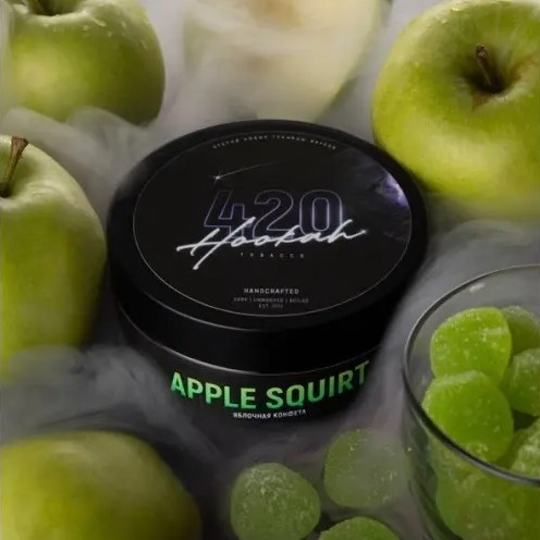Табак 420 Apple Squirt (Яблочная конфета) 100 грамм  в интернет магазине кальянов фото 1