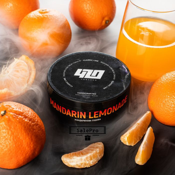 Табак 420 Mandarin Lemonade (Мандариновая содовая) 100 грамм   в интернет магазине кальянов фото 1
