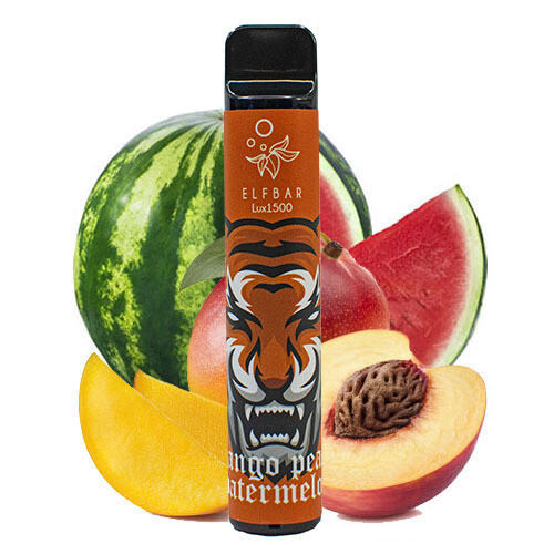 Одноразовая POD система Elf Bar 1500 Lux Mango Peach Watermelon (Манго Персик Арбуз) 