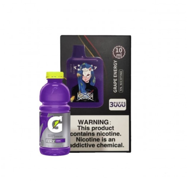 Одноразовая электронная сигарета Katana 3000 Grape Energy 