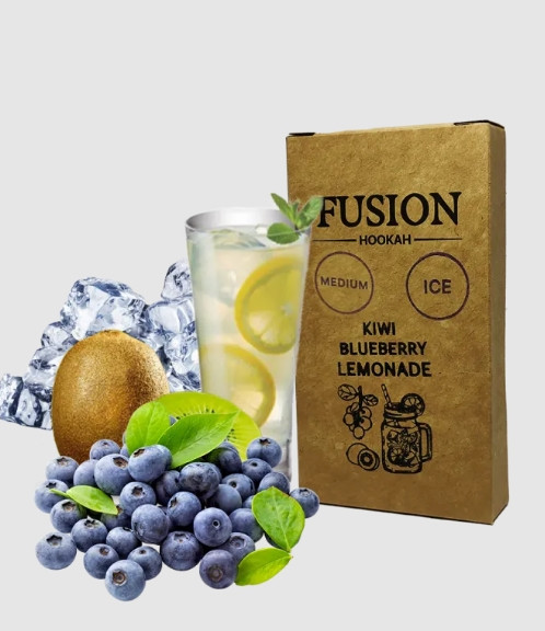 Табак Fusion Medium - Ice Kiwi Blueberry Lemonad (Лед Киви Голубика Лимонад) 100 грамм в интернет магазине кальянов фото 1