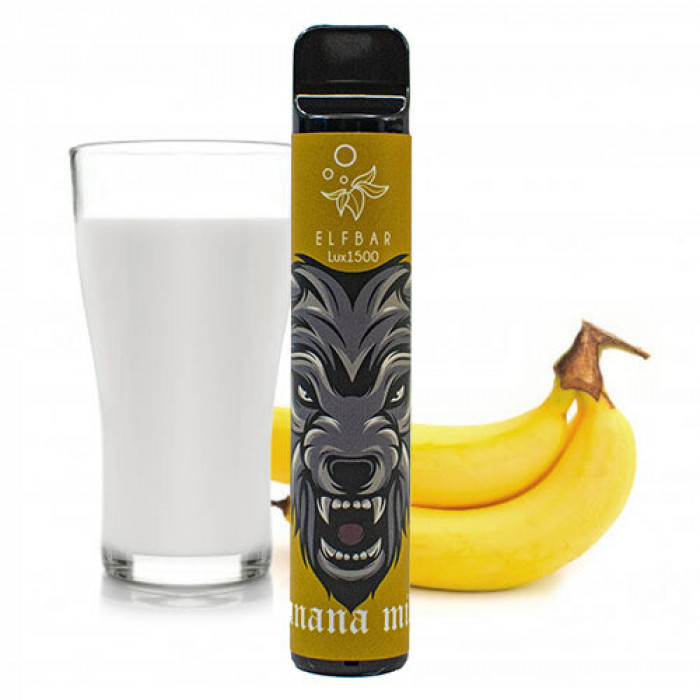 Одноразовая POD система Elf Bar Lux 1500 Banana Milk (Банан Молоко) 