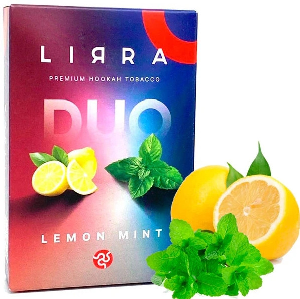 Табак Lirra Lemon Mint (Лимон Мята) 50 грамм в интернет магазине кальянов фото 1
