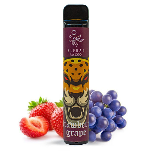 Одноразовая POD система Elf Bar Lux 1500 Strawberry Grape (Клубника Виноград) 