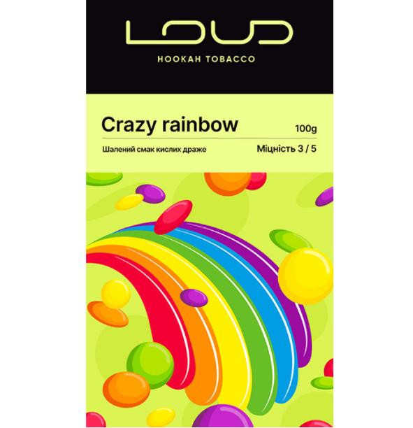 Табак Loud Crazy Rainbow (Киви, Малина, Цитрус) 100 грамм 