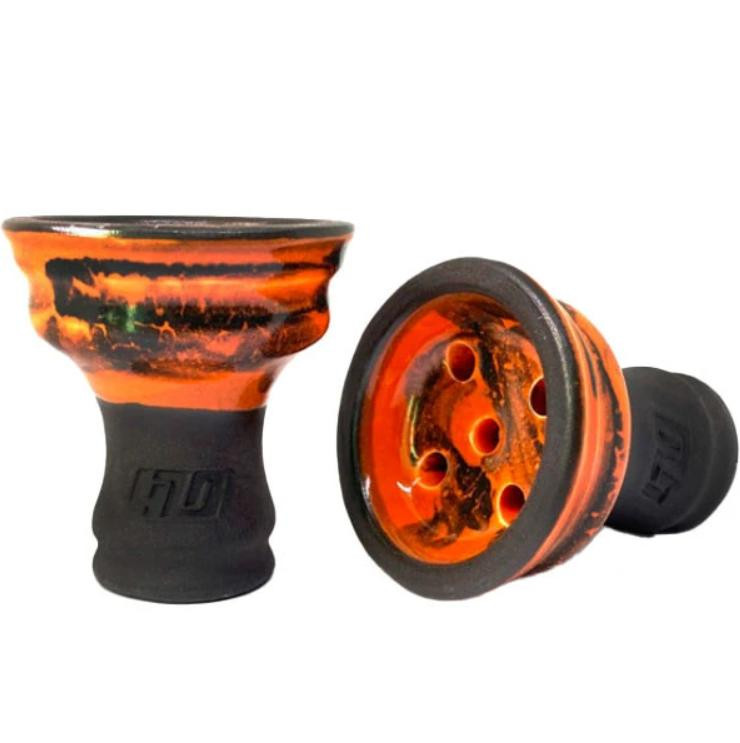 Чаша для кальяна 420 Bowls Volcano Baby (Оранжевый с черным) в интернет магазине кальянов фото 1