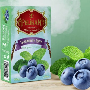 Табак Pelikan Bleuberry Mint (Черника Мята) 50 грамм   