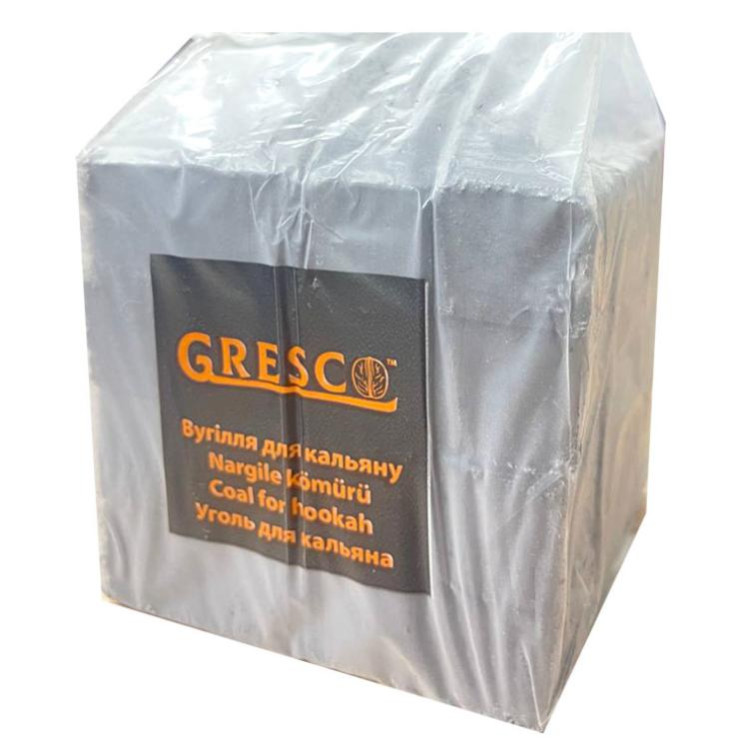 Уголь Gresco 64 кубика пакет 1 кг 26 мм в интернет магазине кальянов фото 1