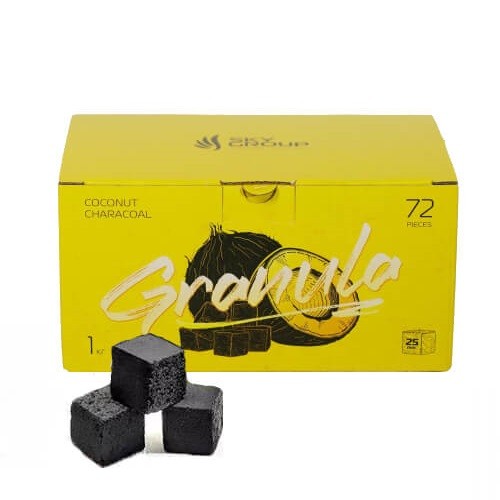 Кокосовый уголь для кальяна GRANULA 25 мм 72 Кубика 
