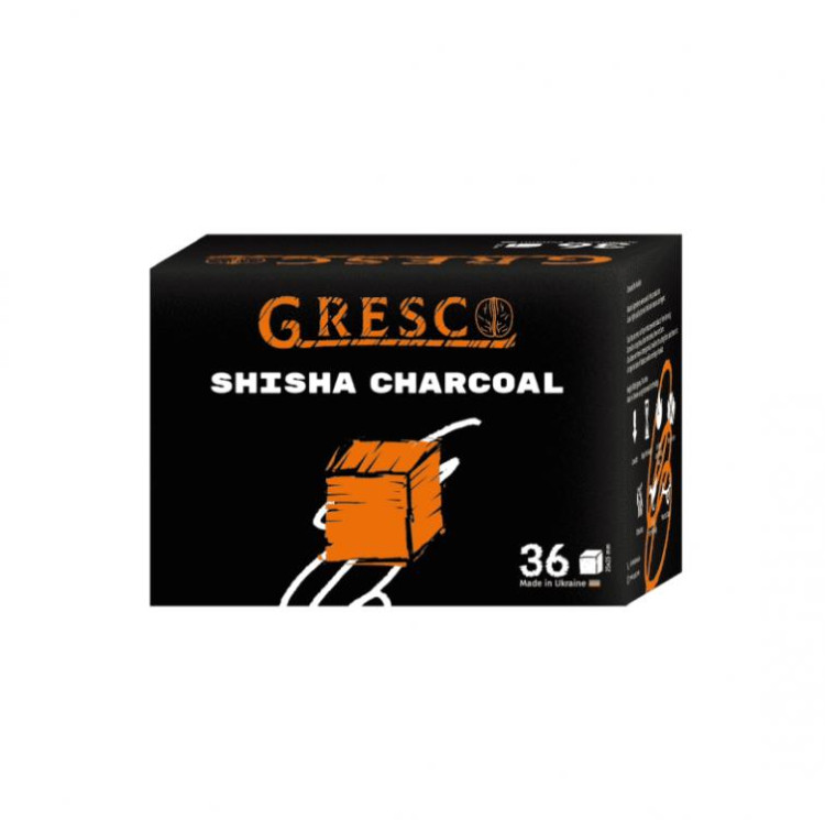 Уголь Gresco 36 кубика (треугольник) 