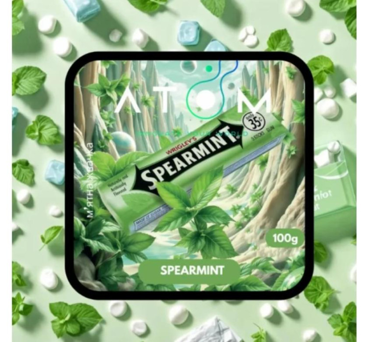 Табак Atom Mint Gum (Мятная Жвачка) 100 грамм в интернет магазине кальянов фото 1