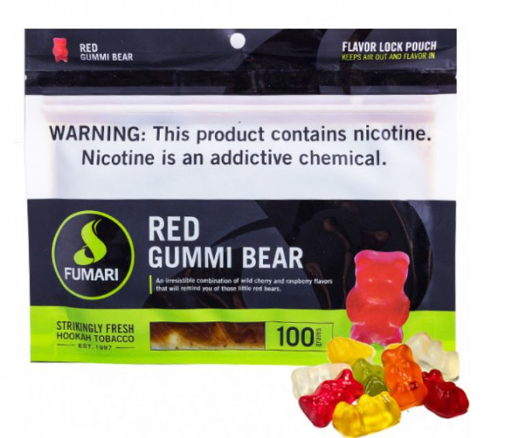 Табак Fumari Red Gummy Bear (Красные Мишки Гамми) реплика 100 грамм в интернет магазине кальянов фото 1
