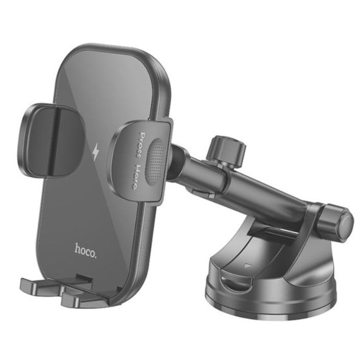 Автодержатель Hoco HW5 с беспроводной зарядкой 15W black в интернет магазине кальянов фото 1