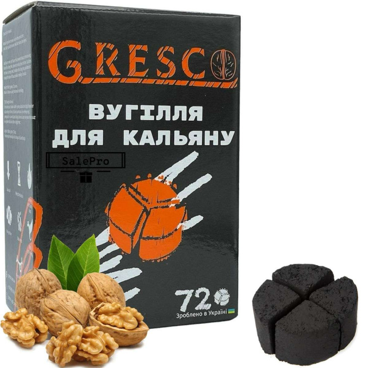 Ореховый Уголь Gresco под калауд 1кг 