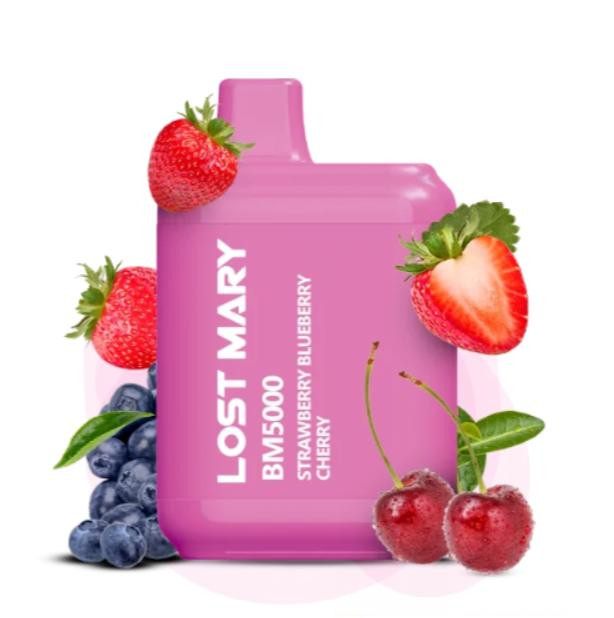 Lost Mary 5000 Strawberry blueberry cherry (Клубника Черника Вишня) в интернет магазине кальянов фото 1