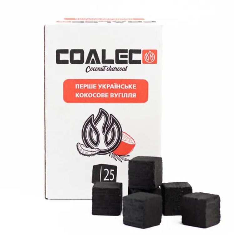 Уголь кокосовый CoAlec 1 кг (72 кубика) 25 мм 