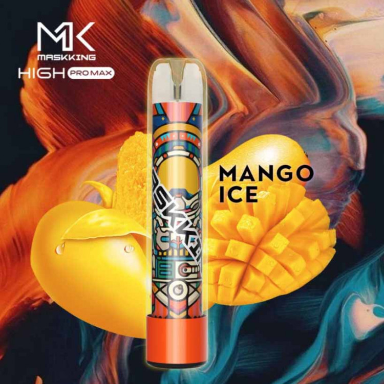  Одноразовая электронная сигарета Maskking High Pro Max Манго Лед 1200    